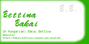 bettina bakai business card